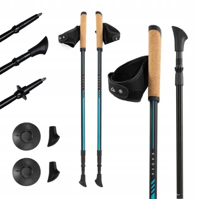 Produktbild von Nordic-Walking-Stöcke Kadva Luna Blau Twist Lock 85-135 cm Aluminium KDV-B4B084-BL