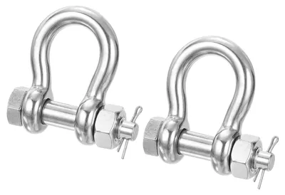D-Ring Beugel 3/8", 2er Pack, 316 Edelstahl, 1t Traglast