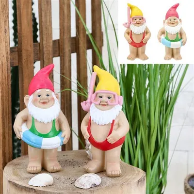 Produktbild von 2 Gartenzwerge  auf dem Weg ins Freibad
