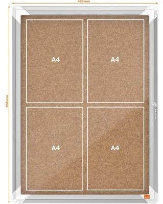 Zdjęcie produktu dla Nobo 1902561, Wewnętrzna, Brązowy, Srebrny, Aluminium, Korek, Standard, Wymienny