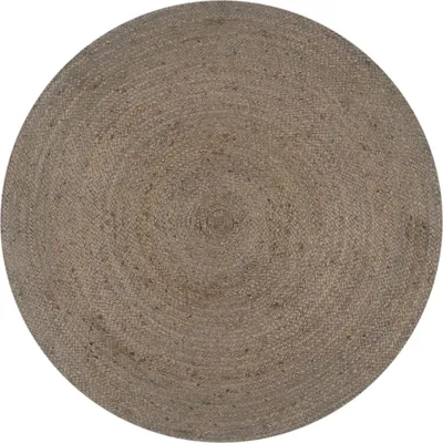 Produktbild von Teppich Handgefertigt Jute Rund 90 cm Grau