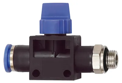 Produktbild von Riegler 3/2-Wegeventil »Blaue Serie«, Steckanschluss, G 3/8 a., S-G Ø 12mm