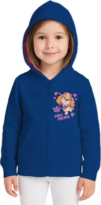 Produktbild von Paw Patrol Sweatjacke für Mädchen - Kinder Kapuzenpullover mit Reißverschluss Hoodie Blau 122-128