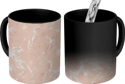 Produktbild von MuchoWow® Zauber Tasse Zaubertasse Magic Roségold - Marmor - Muster - Luxus 350 ml Farbwechsel Becher Geschenk Geschenkidee - Magic-Tasse - Fototasse - Keramiktassen - Bilder - Tasse Kaffee - Getränkb