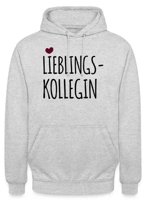Produktbild von Spreadshirt Lieblingskollegin Uni Hoodie, L, Hellgrau meliert