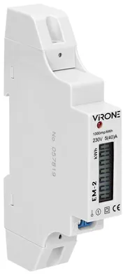 Productafbeelding van Digitale AC-Meter Eenfasige Energiemeter - 40A - pulsuitgang - 1 Module - DIN TH-35mm
