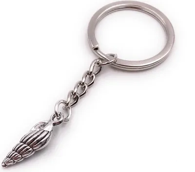 Produktbild von Onwomania Schlüsselanhänger Muschel Strand Meer Sandstrand silber Anhänger Keychain