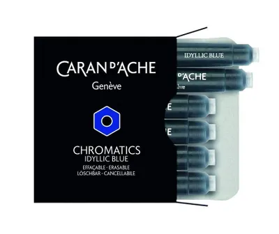 Immagine prodotto di Cartucce d'inchiostro "Chromatics", blu Idyllic Blue, CARAN D'ACHE 8021.140