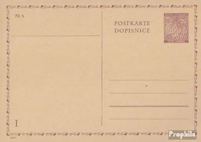 Produktbild von Belege Ganzsachen Böhmen und Mähren 1940 P8 Amtliche Postkarte gefälligkeitsgestempelt  Lindenzweig