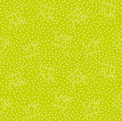 Produktbild von Sovie HOME Tischdecke Rabbits in Kiwi aus Linclass® Airlaid 80 x 80 cm, 1 Stück - Ostern Osterhase