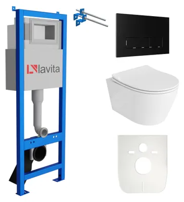 Produktbild von LAVITA WC-Set PRAIA LAV 101 LAV 200.3.4 spülrandlos Schwarz
