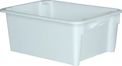 Produktbild von Drehstapelbehälter, 110 Liter, LxBxH 800x600x330 mm, weiß, lebensmittelecht