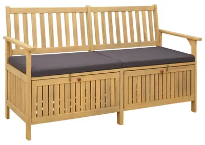 Obrázek produktu pro Úložná lavice s polštářem s úložištěm 148 x 63 x 84 cm