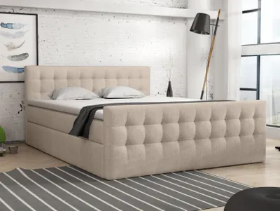 Produktbild von FEDVE Boxspringbett Schlafzimmerbett PUMIKAS , Doppelbett mit Bonell-Matratze und Topper 200x200
