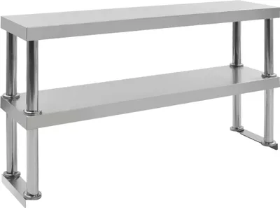 Produktbild von "im Angebot" 2-stufiger Arbeitstisch-Aufsatz 120x30x65 cm Edelstahl - Küchenarbeitstische CC20280