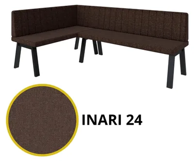 Image de Banc d'angle Akiko Metal A - Ensemble de bancs d'angle pour votre salle à manger, cuisine moderne, coin salon, coin repas. Parfait pour la cuisine, le bureau et la réception. Fabrication solide et robuste. (142x196-Links-Inari28)