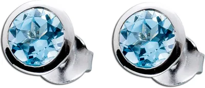 Produktbild von Blautopas Ohrringe Sterling Silber 925 blaue Natur Edelsteine