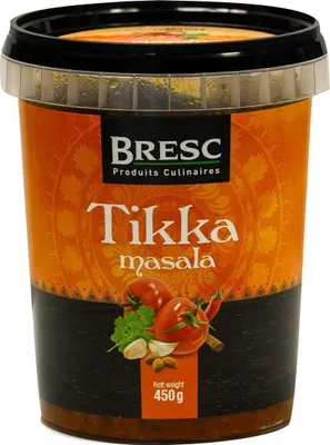 Zdjęcie produktu dla Bresc Tikka Masala 10 x 450 g – wegańska indyjska mieszanka przypraw, pikantna pasta przyprawowa