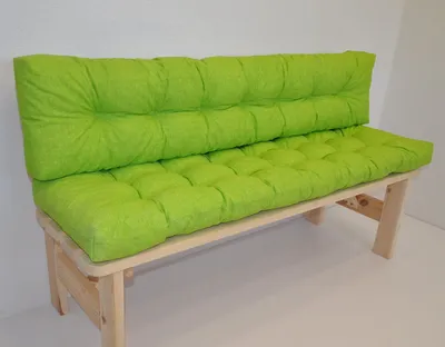 Produktbild von Premium Kissen / Polster für Gartenbank / Bankkissen 150 cm Colore verde chiaro (hellgrün)