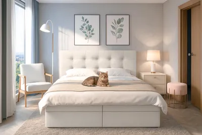 Produktbild von AX LIVING Belinai Bettkasten Boxspringbett 140 Bett Beige 145 x 208 cm