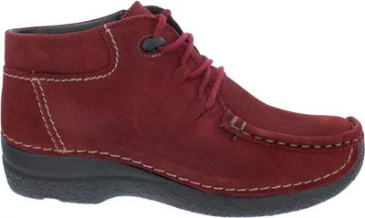 Produktbild von Wolky Seamy Moc Bootie 0625311-553,  Antique Nubuckleder, Cherry red, Wechselfußbett 39