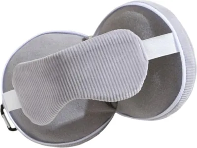 Immagine prodotto di INF Cuscino da viaggio 2 in 1 a forma di U con maschera per gli occhi Grigio
