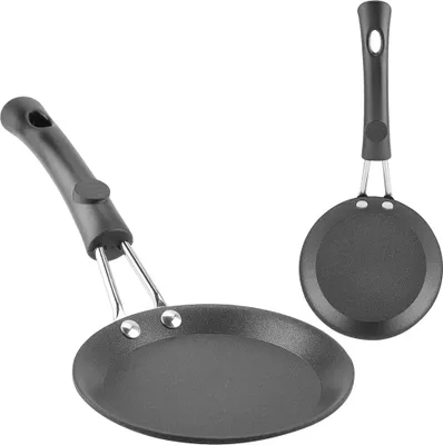 Imagen del producto de Mini sartén decorativa para huevos escalfados, modelo de sartén pequeña, wok pequeño, utensilio de cocina, cocina eléctrica, con mango de madera