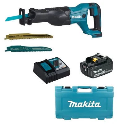 Produktbild von Makita Akku-Reciprosäge 18V DJR186ZK + Akku 3,0 Ah BL 1830B + Ladegerät DC18RC