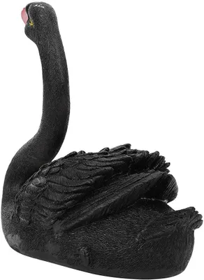Imagen del producto de Cisne decorativo, flotante, de 19,5 cm, ideal para jardín y estanque