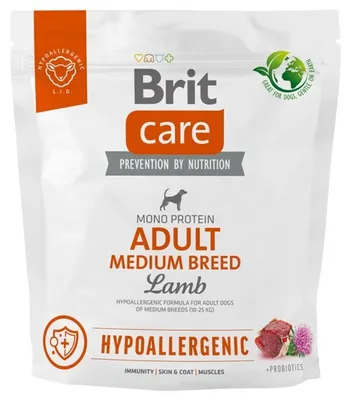 Produktbild von BRIT Care Hypoallergenic Adult Medium Breed Lamb - Trockenfutter für Hunde - 1 kg