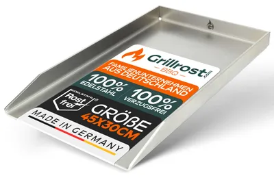 Produktbild von Edelstahl Grillplatte | Plancha 45x34cm - passend für Napoleon LE/LEX/Prestige & Rösle | 4mm Massiv