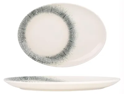 Produktbild von Kütahya Porselen Servierschale - Black Ice - Porzellan - 36x21 cm