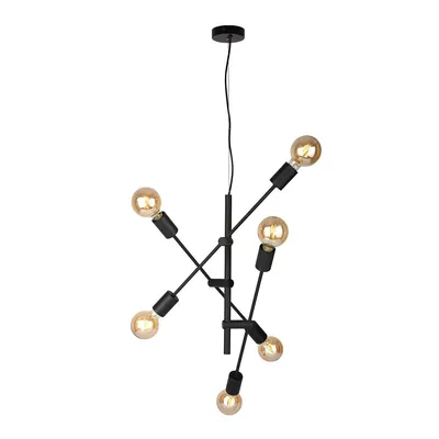 Produktbild von Italux PND-5986-6-BL Ferreia Pendelleuchte 6xE27 D545mm schwarz