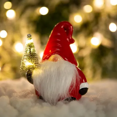 Image de Père Noël lumineux LED - 3 modèles - 13 x 7 x 9 cm