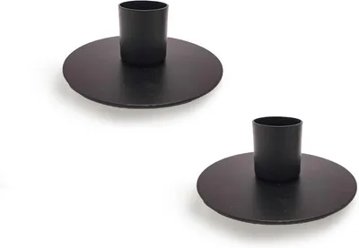 Produktbild von Stabkerze Kerzenhalter aus Metall, Kerzenhalter für Stabkerzen, Tischkerzen und kleine Teelichter, Stabkerzenhalter für Wohn- und Esszimmer, 2er-Set,