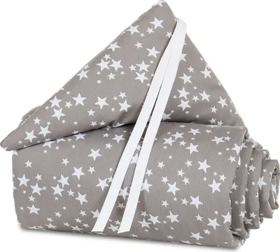 Produktbild von babybay Nestchen Piqué passend für Modell Boxspring XXL, taupe Sterne weiß