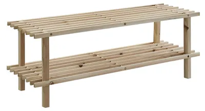 Produktbild von Zeller Schuhregal, Nadelholz, 2 Ablagen 80x26x29,5