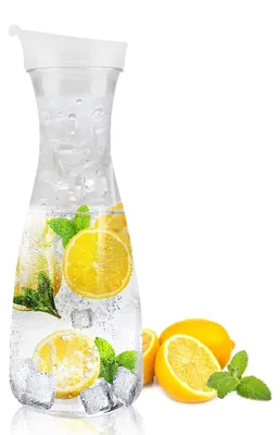 Acryl-Saftkrug 1600 ml mit Flip-Top-Deckel, transparent