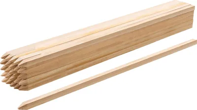 Immagine prodotto di SucceBuy paletti in legno, 25 pezzi 19,05x19,05x914,4 mm paletti in legno, paletti in legno con estremità affusolata, paletti per recinzione in legno di abete, segnali per barriere di fango, confini del giardino, segni per confini di proprietà