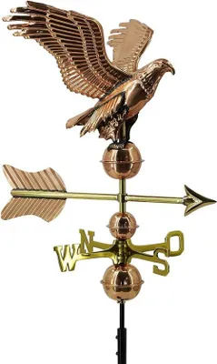 Produktbild von Famanu Wetterhahn Adler 55 cm aus Kupfer mit Windrichtungsanzeiger für Dach