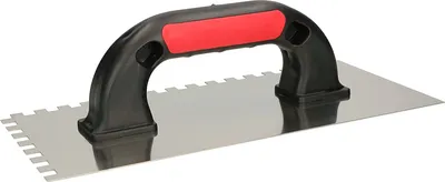 Produktbild von KOTARBAU® Reibbrett 270 mm Zahngröße 8x8 mm Aufziehkelle aus Edelstahl für Gips Putz Mörtel