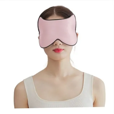 Image de INF Masque de sommeil ajustable en soie avec oreilles de chat Rose