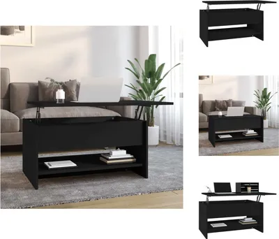 Produktbild von vidaXL Couchtisch Schwarz 80x50x40 cm Holzwerkstoff -  Couchtische