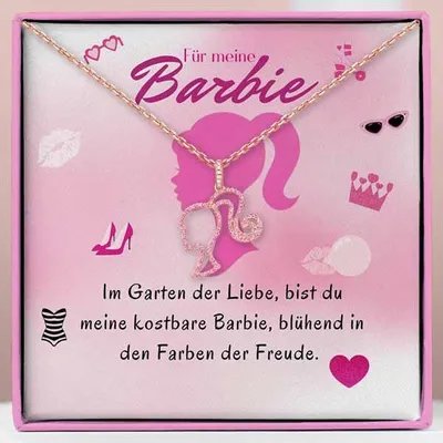 Produktbild von Für meine Barbie - Halskette aus Roségold für Damen mit Geschenk Box - BIANCA_BARBIE