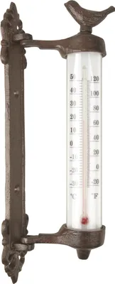 Image de Esschert Design Thermomètre mural oiseau - 27,3 cm