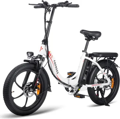 Produktbild von Elektrofahrrad 20 zoll Rostfreie Aluminiumlegierung 36 V 18 Ah 648 Wh bis zu 100 - 130 km Wasserdicht IP54 Pedelec klapprad 7 Gang, Weiß