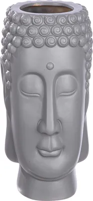 Produktbild von Casablanca Vase, "Buddha", Keramik, grau, , H. 31 cm, D. 16,5 cm 32649