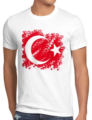 Produktbild von BaumwolleCloud Türkei Herren T-Shirt Turkey Türkiye Flagge Mondstern