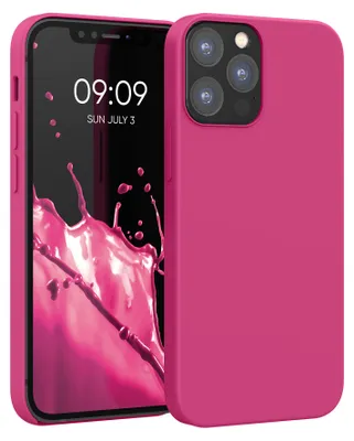 Produktbild von kwmobile Handyhülle für iPhone 12 Hülle / iPhone 12 Pro Hülle - Silikon Handy Case - weiche Oberfläche - kabelloses Laden - Himbeer Pink
