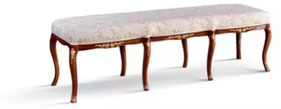 Produktbild von Klassische Braun Sitzbank Design Textil Neu Polster Stoff Sitzmöbel Neu